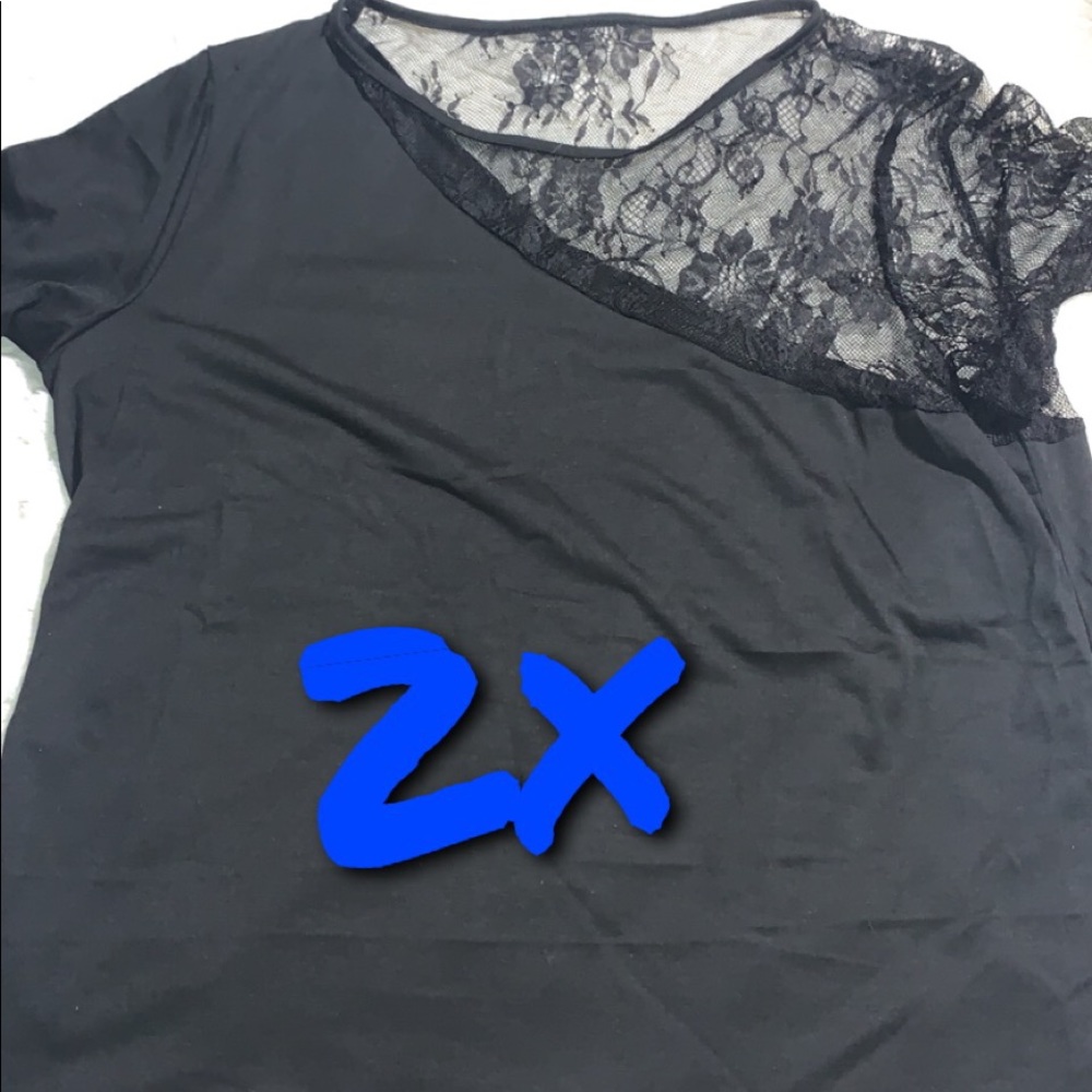 Black lace blouse